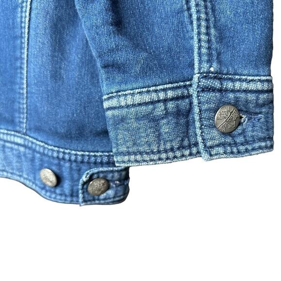 Moussy x iSKO Blue Future Face Denim Next Collab Medium Wash Jean Jacket - Picture 7 of 11